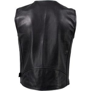 2025 cuir hommes Premium noir gilet USA MADE pour moto et course automobile porter cavalier motard Style MLVSM - Product Image 4