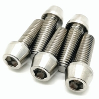 Vis de vélo en titane classe 8.8, à tête fraisée hexagonale Torx, finition naturelle, M3-M12
