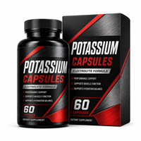 Capsules de suppléments de potassium avec 99 mg de citrate de potassium, de magnésium et de minéraux électrolytiques