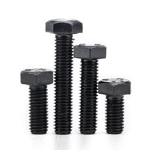 Bulloni Esagonali in Acciaio al Carbonio Grado 8.8, Placcati Neri, Filettatura Completa in Varie <span class=keywords><strong>Dimensioni</strong></span>: 1/4", 1/2", 1 1/4", 1 3/4", 1 1/8", 1 7/8", 1 3/8" - Product Image 3