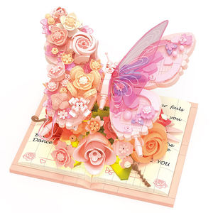Bloques de Construcción de Plástico Granular 21259mini, 40 Piezas, Diseño de Mariposa y Flor, Decoración Creativa para Niñas - Product Image 6