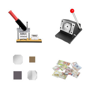 San-Tech 手动一体式轴承磁铁压片机切割机 32 公斤 1000 个底座 50x50 毫米照片徽章 DIY 1 年保修 - Product Image 1