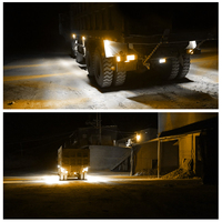 Feux latéraux d'avertissement d'urgence étanches, blanc et jaune, double couleur, 12V 24V, feux LED pour camion, feux latéraux LED ovales pour camion