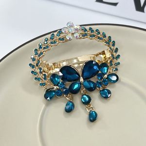 New Design Hollow <b>Spring</b> Hair <b>Clips</b> Retro Alloy Butterfly Tassel Hairpin Colorful Rhinestone Women Hairclip Jewelries - Product Image 2