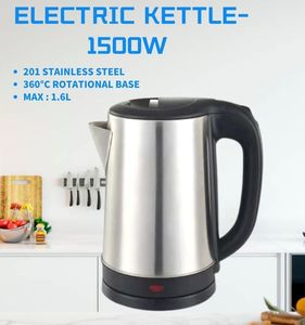 Chaleira elétrica doméstica de aço inoxidável 220V base rotacional de 360 graus