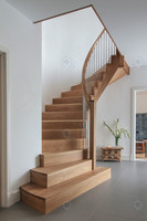 Maßgefertigte Schwebende Holztreppe mit Versteckter Kragarmstütze Moderne Innentreppe