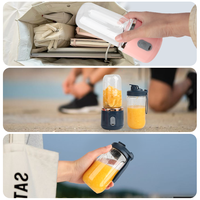 Mixeur portable rechargeable USB haut de gamme avec 6 lames en acier inoxydable, idéal pour les smoothies, pour les voyages, la maison et le bureau