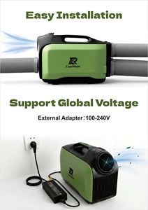 เครื่องปรับอากาศพกพา 48V 6300BTU คอมเพรสเซอร์ทรงพลัง ระบบทำความเย็นและความร้อนรวดเร็ว สำหรับรถยนต์และบ้าน ควบคุมผ่านแอป - Product Image 6