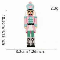 Patchs brodés Casse-Noisette rose, Fille de ballet pastel, Badge Roi Souris, Applique thermocollante pour décoration de veste DIY de Noël