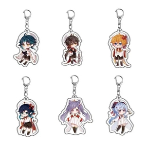Nouveau Style <span class=keywords><strong>Genshin</strong></span> <span class=keywords><strong>Impact</strong></span> porte-clés dessin animé chiffres Raiden Ganyu Kaedehara <span class=keywords><strong>Kazuha</strong></span> Xiao Lumine acrylique pendentif porte-clés bijoux - Product Image 2