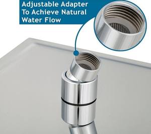 ชุดรางสกรูโครเมียมแบบบางพิเศษ,ชุดฝักบัวแบบสี่เหลี่ยมเหนือศีรษะระบบกันหยด - Product Image 5