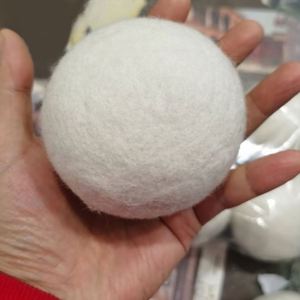 Boules de séchage réutilisables en laine naturelle blanche, adoucissant textile pour sèche-linge - Product Image 4