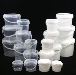 Food Grade 1l 3l 5l 10l 20l 5 Gallon Plastic Buckets With Handle And Lid Plastic Pail