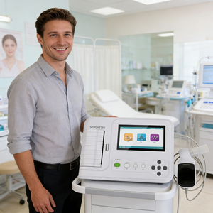 Analizador de Espirometría con 10%~30% de Descuento para Pruebas de Capacidad Vital y Capacidad Vital Forzada con Impresora Térmica y Panel Táctil - Product Image 1