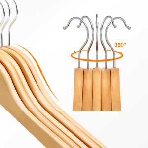 <span class=keywords><strong>SONGMICS</strong></span> Lot de 30 cintres multicolores pour vêtements Cintres de costume solides et durables Cintres en bois naturel avec logo - Product Image 5