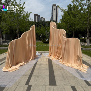 LEDA Cadre Métallique Ondulé en S à Hauteur Réglable, Idéal pour Décoration de Mariage et Événements Extérieurs – Meilleure Vente - Product Image 4