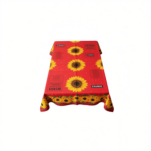Nappe rectangulaire à imprimé tournesol en polyester, design floral classique pour la table de la maison - Product Image 1