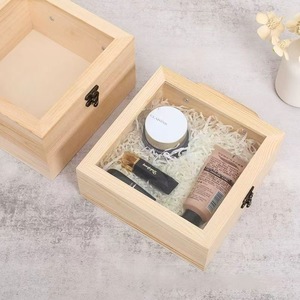 Caja de Madera Rectangular para Recuerdos de Boda, Caja de Almacenamiento de Regalos con Cierre de Pino para Damas de Honor y Mejores Amigas - Product Image 3