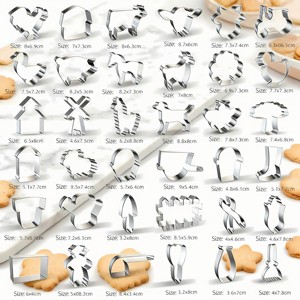 <span class=keywords><strong>Emporte</strong></span>-pièces <span class=keywords><strong>Animaux</strong></span> <span class=keywords><strong>de</strong></span> <span class=keywords><strong>la</strong></span> <span class=keywords><strong>Ferme</strong></span> en Acier Inoxydable : Coq, Vache, Cochon, Agneau, Cheval, Grange, Tracteur – Moule à Biscuits Lavable au Lave-Vaisselle – Outils <span class=keywords><strong>de</strong></span> Pâtisserie DIY - Product Image 2