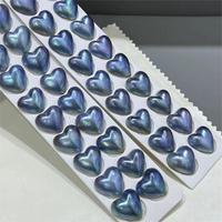 Vente en gros de bijoux fins eau de mer 18*18mm eau salée perles en vrac bleues naturelles Mabe pour la fabrication de bijoux