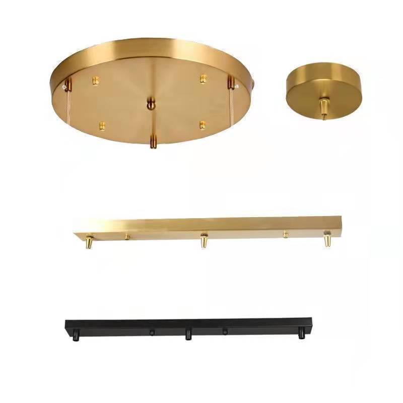 Risinglights EY-01 Iron Art Ceiling Chandelier Base Plate Long Single-Bar Discs DIY Single/Multi-Head Lamp Holders Accessories