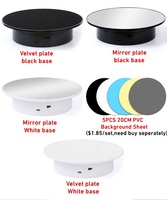 Support d'Affichage de Photographie 20cm Rotatif Électrique à 360 Degrés, Plateaux Tournants Capacité 3KG pour Studio Photo