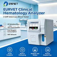 Analyseur d'hématologie vétérinaire EUR VET, appareil CBC 3 parties pour clinique vétérinaire avec écran TFT couleur de 8,4 pouces