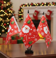 Drapeau de table personnalisé imperméable, drapeau de bureau national personnalisable pleine grandeur pour le bureau, les salons professionnels et la décoration de fêtes