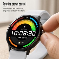 1.32 İnç Yuvarlak AMOLED Akıllı Saat 466 x 466 Döner Düğme 123 Spor Modu BT Arama Akıllı Saat Kalp Atış Hızı Kan Oksijeni