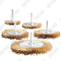 Coupe de fil de roue de fil en laiton de brosse d'extrémité de fil de tige de 6mm pour l'élimination de la rouille
