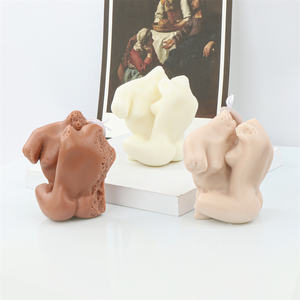 Molde de silicona con forma de vela <span class=keywords><strong>para</strong></span> parejas suaves, arte corporal, escultura <span class=keywords><strong>para</strong></span> decoración del hogar, 3D, San Valentín, cálido - Product Image 6