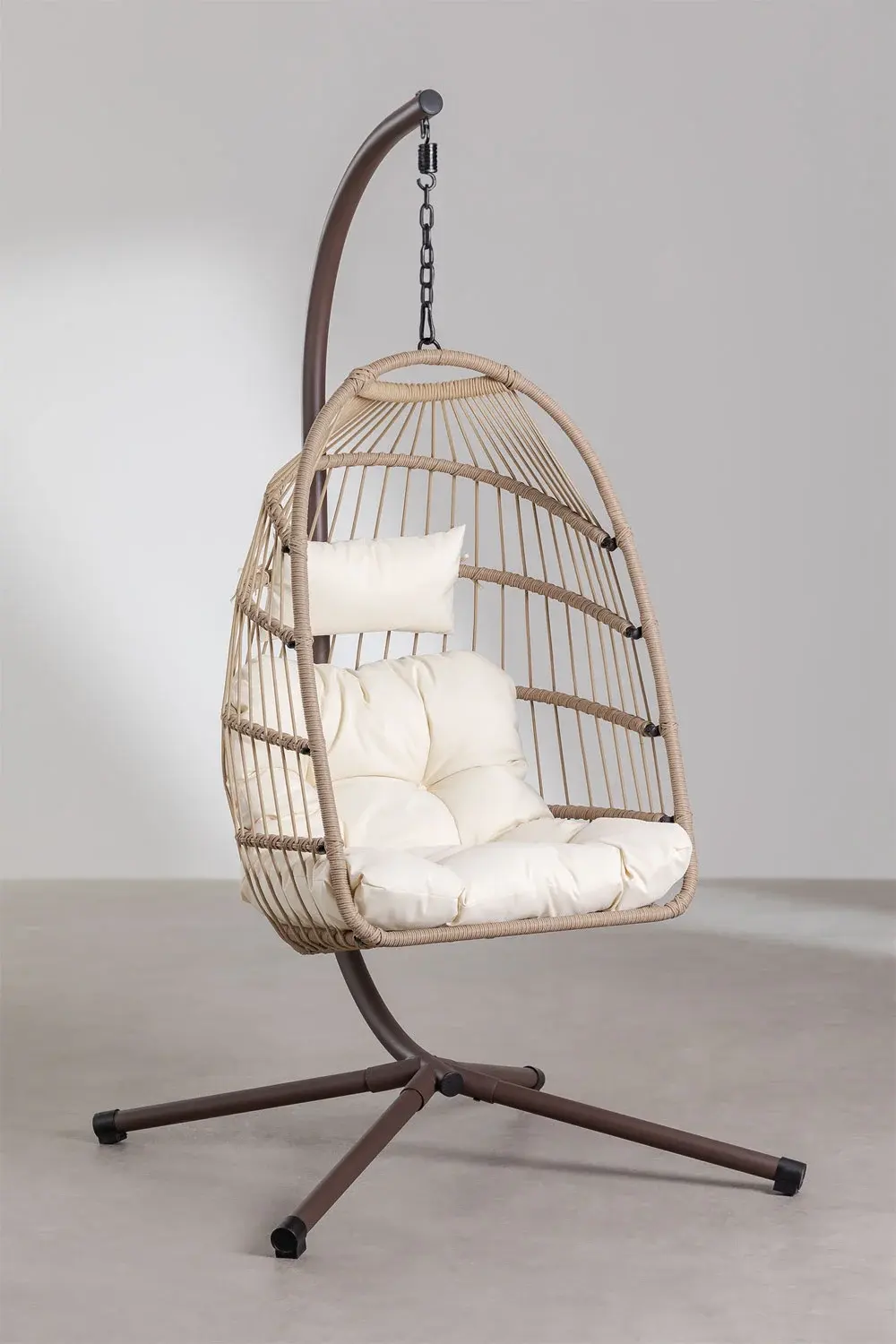 High quality Patio Balcony Leisure Swing Chair KD Folding Rattan Weave Hanging Egg Chair