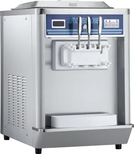 Sıcak satış yumuşak dondurma makinesi 3-lezzet dondurulmuş dondurma yoğurt makinesi 18l/h Lcd ekran