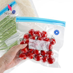 Yeniden kullanılabilir BPA ücretsiz gıda vakum saklama çantası kullanarak el veya otomatik pompa - Product Image 3