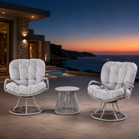 Ensemble de meubles de jardin modernes pour balcon extérieur, table basse et chaises