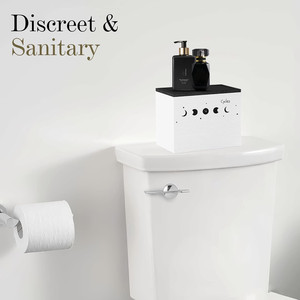 Boîte porte-<span class=keywords><strong>tampon</strong></span> en bois de bambou pour salle de bain stockage de serviettes hygiéniques coton tampons organisateur produit féminin étui - Product Image 2