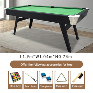 Mesa de billar profesional S.Q.F de 6 pies con tapete verde y marco de madera maciza para uso doméstico y en clubes. - Product Image 6