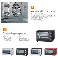 Four à pain miniature de 16 L avec fonction de convection et plateau de cuisson, boîtier en métal, 1200 W, électrique, pour la cuisson de gâteaux