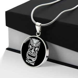 Collares con Colgante de Cara <span class=keywords><strong>Tiki</strong></span> Personalizados, Joyería Duradera de Acero Inoxidable, Regalo para Surfistas - Product Image 3