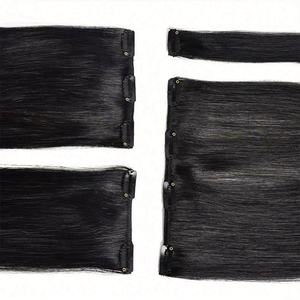 Top Quality 1# <b>Color</b> Full Head Remy Indian <b>Hair</b> Injected <b>Clip</b> <b>in</b> Human <b>Hair</b> <b>Extensions</b> with Good Price - Product Image 2