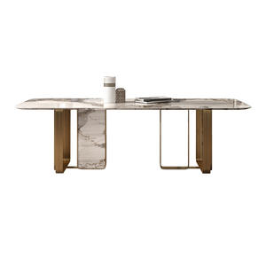 Mesa <span class=keywords><strong>de</strong></span> comedor y silla con placa <span class=keywords><strong>de</strong></span> roca <span class=keywords><strong>de</strong></span> <span class=keywords><strong>cara</strong></span> brillante italiana, combinación <span class=keywords><strong>de</strong></span> piedra <span class=keywords><strong>de</strong></span> lujo, mesa <span class=keywords><strong>de</strong></span> comedor familiar <span class=keywords><strong>Pandora</strong></span> simple moderna - Product Image 5
