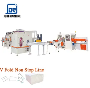 Máquina de rebobinado de rollos de papel de fábrica, dispositivo de corte y transferencia automático, plegado en V, fabricación de bolsas individuales