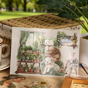 <span class=keywords><strong>Libro</strong></span> <span class=keywords><strong>di</strong></span> Adesivi Retrò con Poesie e Film per Bambini e Animali Domestici, Quaderno Creativo per Regali Transfrontalieri - Product Image 4