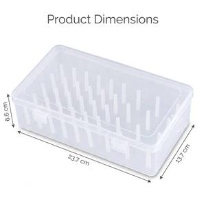 42 Spool Sewing Thread Organizer Box Clear Plastic Embroidery Floss <strong>Storage</strong> Case Wholesale Custom Logo OEM Craft Holder - Product Image 4