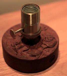 โคมไฟตกแต่งบ้านแบบแกะสลักไม้ (ที่ใส่หลอดไฟแบบใช้ซ้ำได้) - Product Image 1