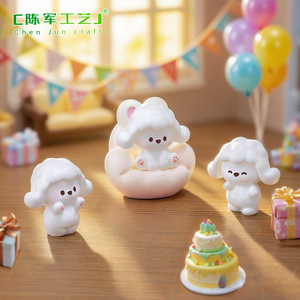 Micro-paesaggio Wei: Adorabile <span class=keywords><strong>Cagnolino</strong></span> Poodle in Stile Cartone Animato, Ornamenti da Tavolo per Decorazione Casa Fai-da-Te Mengli - Product Image 3