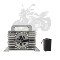 Chargeur de batterie de qualité 2000W pour 48V 60V 72V 84V Lifepo4 fonction de refroidissement à l'air 12V entrée 220VAC pour motos et tricycles