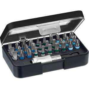 WIHA - 41126 Jeu d'embouts standard 1/4 ''en boîte avec clip de ceinture (31 pcs.) -EAN 4010995411268 INSERTS POUR VISSER LES EMBOUTS DE VISSAGE - Product Image 1