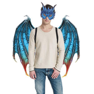 Vente chaude carnaval nouveaux vêtements accessoires atmosphère balle fête habiller hibou <span class=keywords><strong>Dragon</strong></span> masque ailes ensemble - Product Image 2