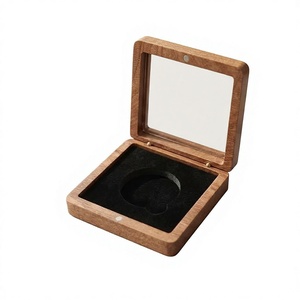 Sapele Wood Single Challenge Coin <strong>Display</strong> Box with Magnetic Closure Premium Commemorative Coin Storage Case <strong>Medal</strong> <strong>Display</strong> - Product Image 6